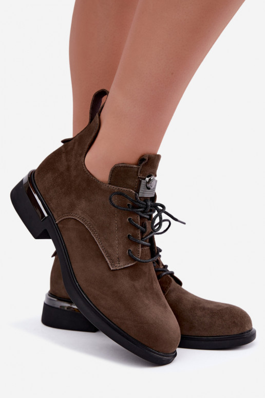 Dřeváky   Z Naturalnego Zamszu Vinceza 89151 khaki