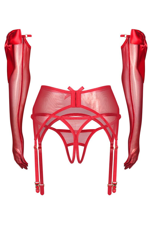 Červený sexy komplet Obsessive