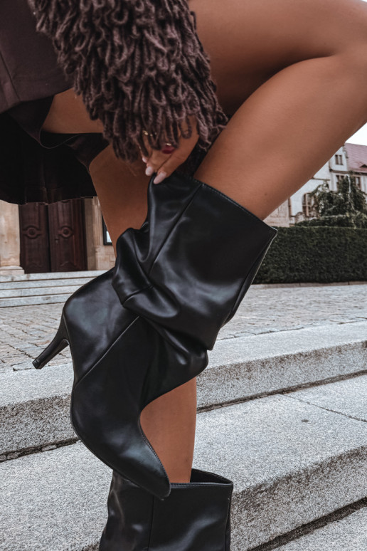 Slip-on vzor Dámské podpatky Typu Slouchy s podpatky Černé Gelra