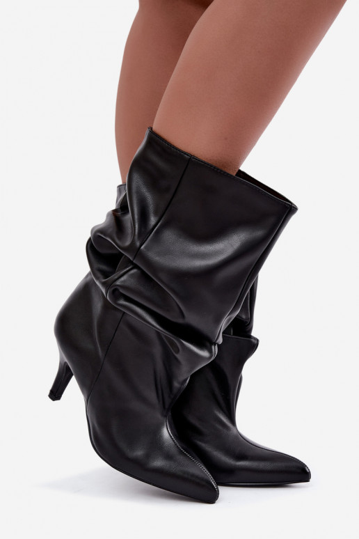 Slip-on vzor Dámské podpatky Typu Slouchy s podpatky Černé Gelra