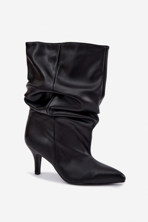 Slip-on vzor Dámské podpatky Typu Slouchy s podpatky Černé Gelra