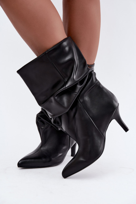 Slip-on vzor Dámské podpatky Typu Slouchy s podpatky Černé Gelra
