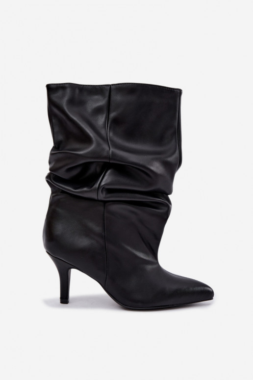 Slip-on vzor Dámské podpatky Typu Slouchy s podpatky Černé Gelra