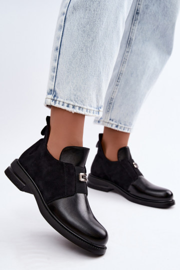 Dámské podpatky s širokými podpatky Z Slip-on vzor Vinceza 58679 Černé 2