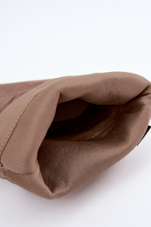  Dámské podpatky Na Ściętym Obcasie Slip-on vzor béžové Cazela