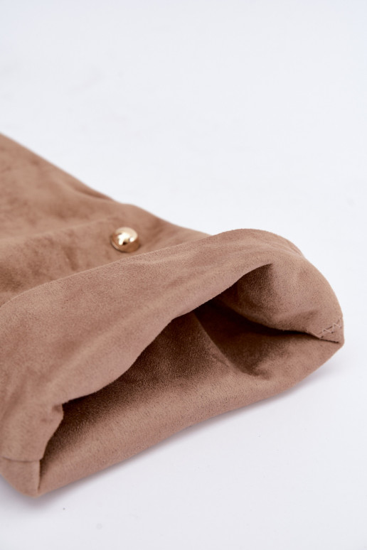 Slip-on vzor dlouhé boty s tenkými podpatky  Detalami béžové Beladine