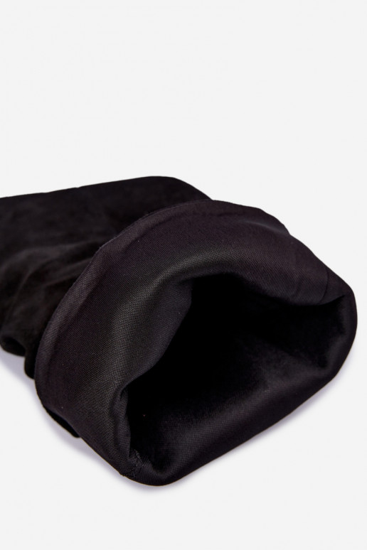 Slip-on vzor Dřeváky Typu Slouchy s podpatky Černé Falisette