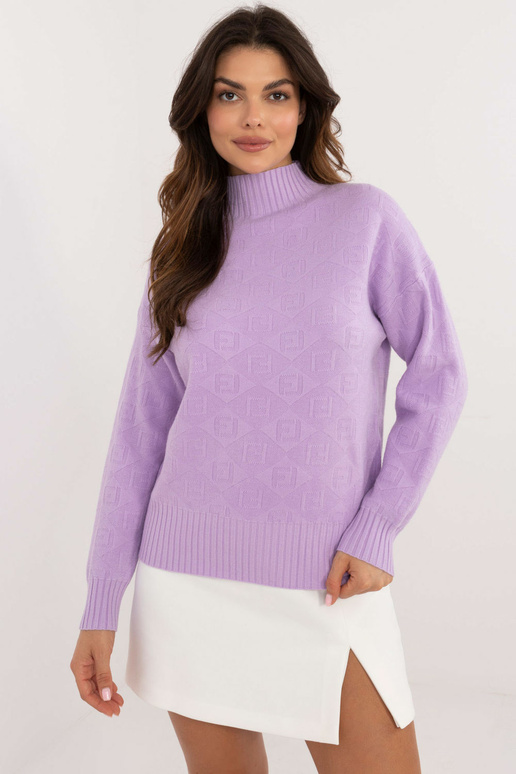 Svetr s polo vysokým límcem Wool Fashion Italia