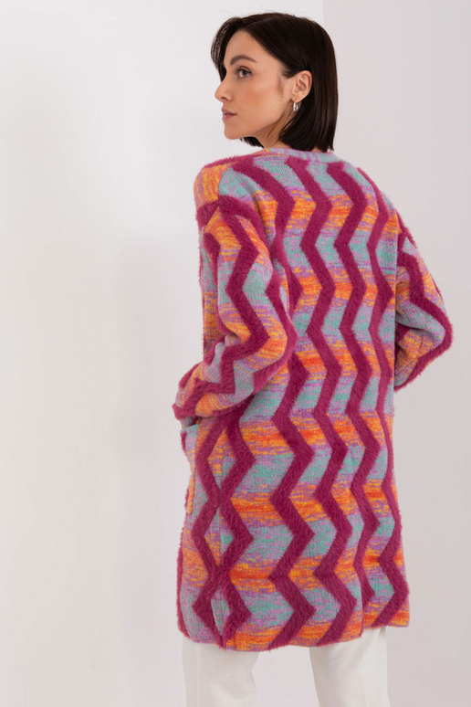 Kardigan s geometrickým vzorem Wool Fashion Italia