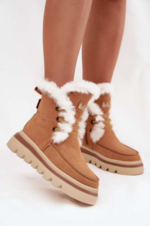 Sněhule  Z Naturalnego Zamszu Lee Cooper LCJ-25-01-3738 Camel