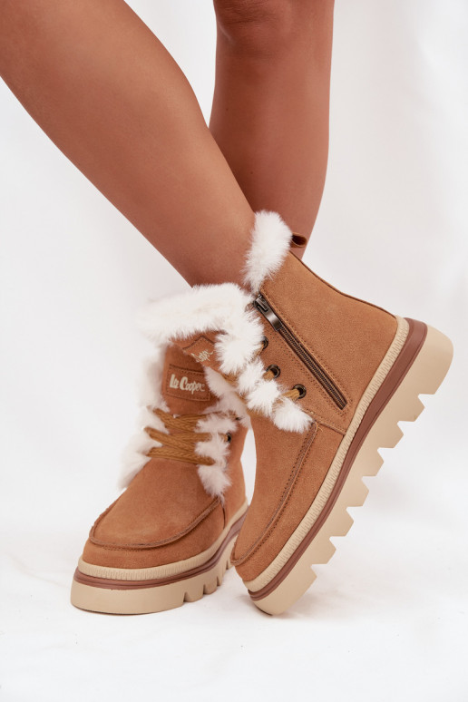 Sněhule  Z Naturalnego Zamszu Lee Cooper LCJ-25-01-3738 Camel