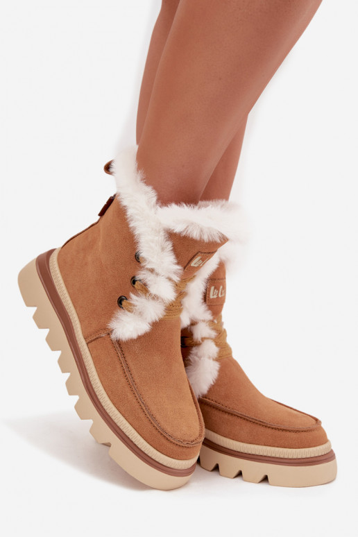 Sněhule  Z Naturalnego Zamszu Lee Cooper LCJ-25-01-3738 Camel