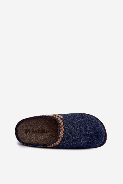 Pantofle  Z Haftem Inblu NL000009 tmavě modrá