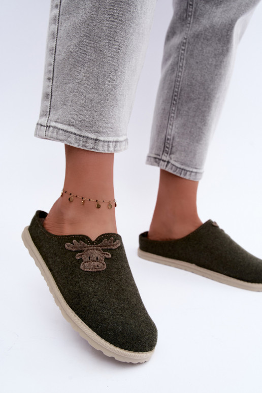 Pantofle  s jelenem Inblu CS000049 khaki