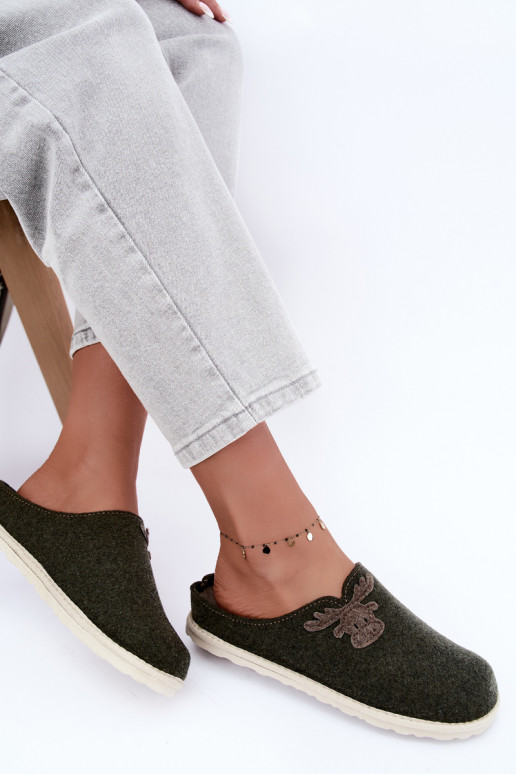 Pantofle  s jelenem Inblu CS000049 khaki