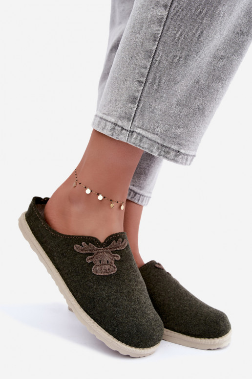 Pantofle  s jelenem Inblu CS000049 khaki