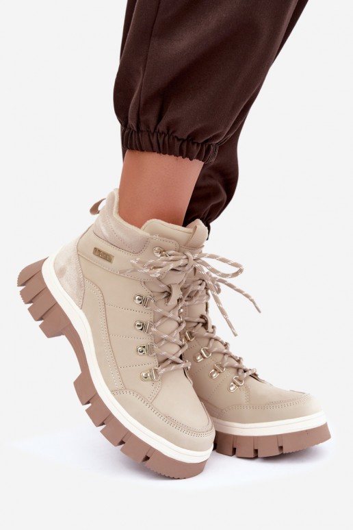 zateplené boty  Lee Cooper LCJ-26-31-4581 béžové