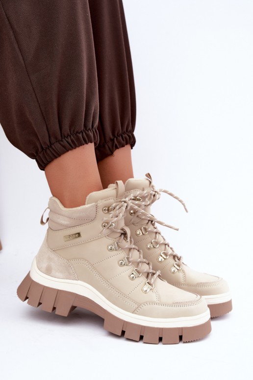 zateplené boty  Lee Cooper LCJ-26-31-4581 béžové