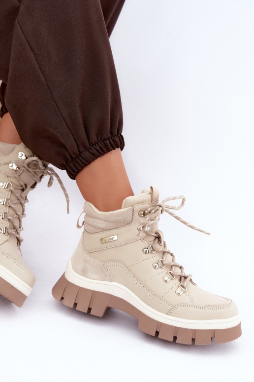 zateplené boty  Lee Cooper LCJ-26-31-4581 béžové