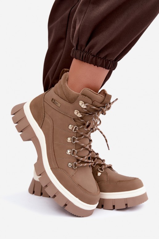 zateplené boty  Lee Cooper LCJ-26-31-4582 béžové