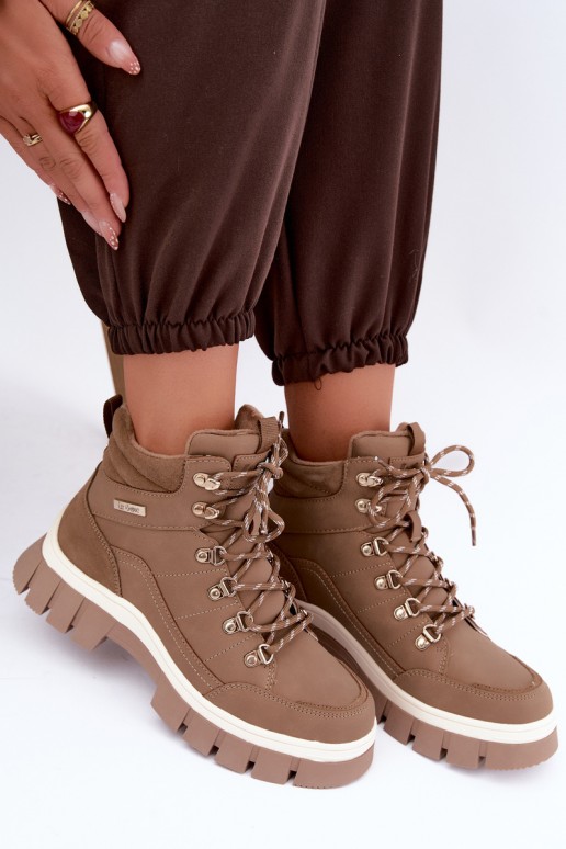 zateplené boty  Lee Cooper LCJ-26-31-4582 béžové