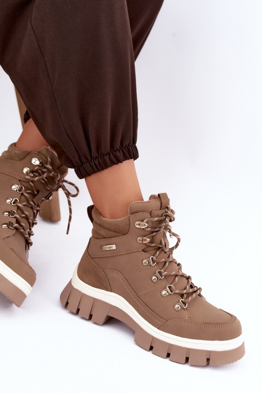 zateplené boty  Lee Cooper LCJ-26-31-4582 béžové