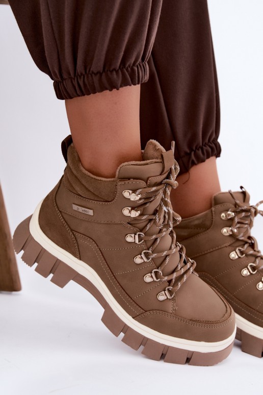 zateplené boty  Lee Cooper LCJ-26-31-4582 béžové