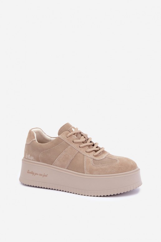  ze semiše Tenisky  s platformou Lee Cooper LCJ-26-01-4643 béžové