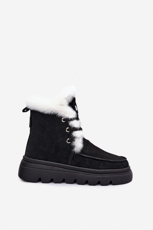 Sněhule  Z Naturalnego Zamszu Lee Cooper LCJ-25-01-3737 Černé