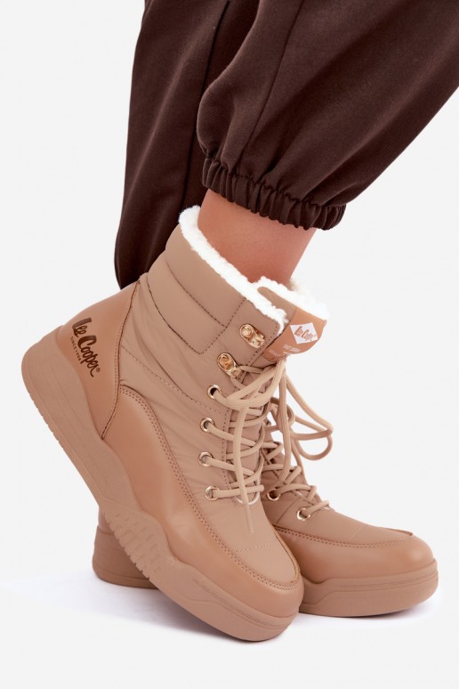 se šněrováním Sněhule boty Lee Cooper LCJ-44-4565 hnědá