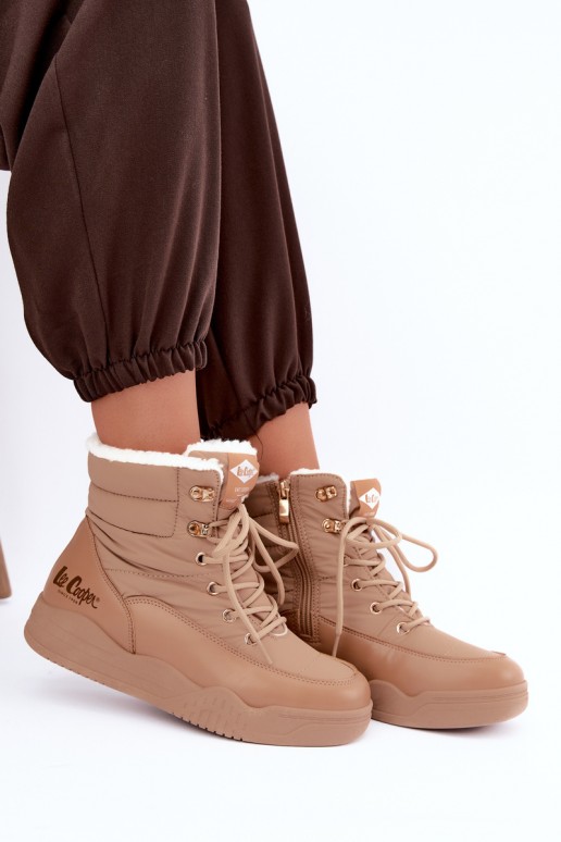 se šněrováním Sněhule boty Lee Cooper LCJ-44-4565 hnědá