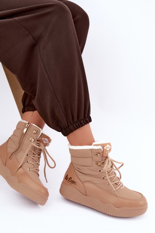 se šněrováním Sněhule boty Lee Cooper LCJ-44-4565 hnědá