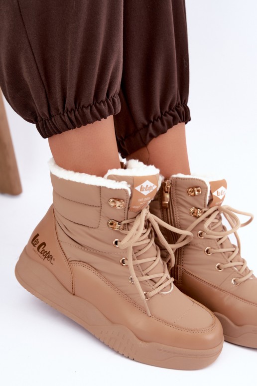 se šněrováním Sněhule boty Lee Cooper LCJ-44-4565 hnědá