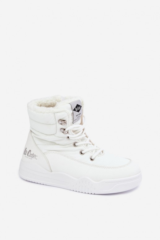 se šněrováním Sněhule boty Lee Cooper LCJ-44-4563 bílé
