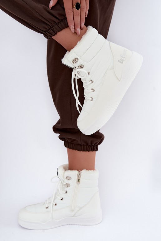 se šněrováním Sněhule boty Lee Cooper LCJ-44-4563 bílé
