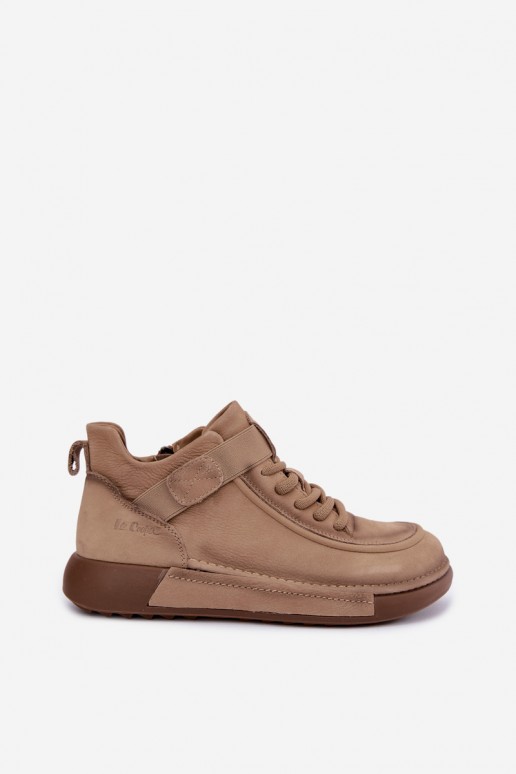 zateplené Dřeváky Z Naturalnej Skóry Lee Cooper LCJ-26-19-4603 khaki