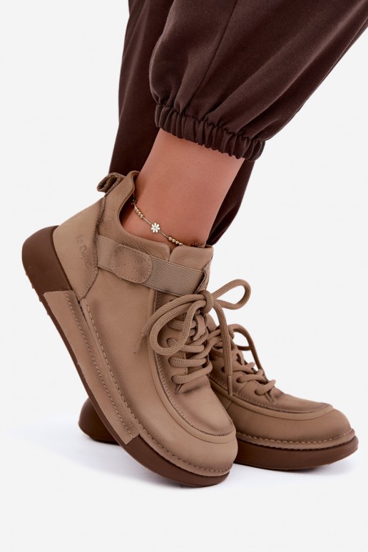 zateplené Dřeváky Z Naturalnej Skóry Lee Cooper LCJ-26-19-4603 khaki