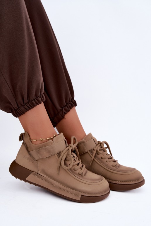 zateplené Dřeváky Z Naturalnej Skóry Lee Cooper LCJ-26-19-4603 khaki