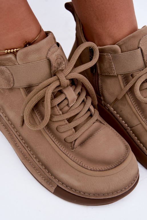 zateplené Dřeváky Z Naturalnej Skóry Lee Cooper LCJ-26-19-4603 khaki