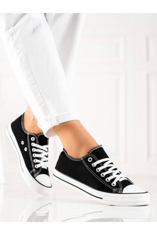 Klasikinio modelisio juodos spalvos laisvalaikio batai