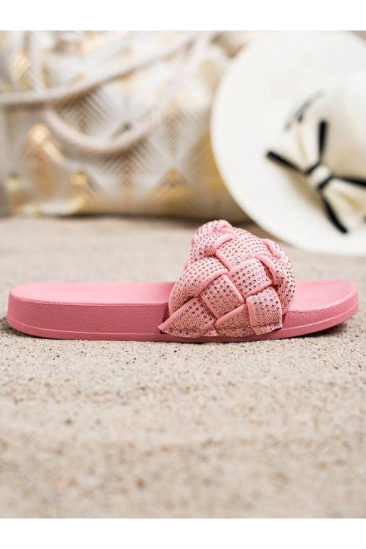 Tekstilinės šlepetės su spindinčiomis akutėmis 