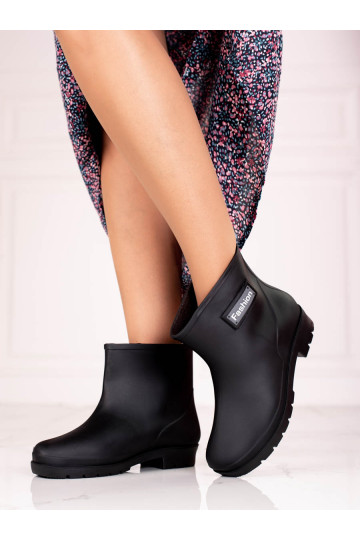 Niskie juodos spalvos kalosze damskie Shelovet 2