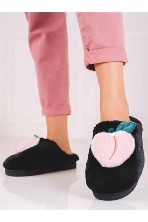 Miękkie kapcie damskie Shelovet juodos spalvos
