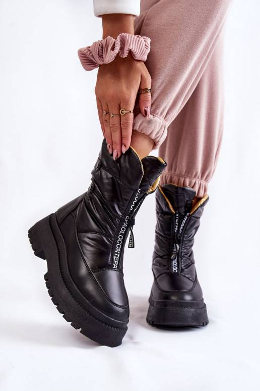 knoflíkové sněhule se zipem černé Moira knoflíkové sněhule se zipem černé Moira