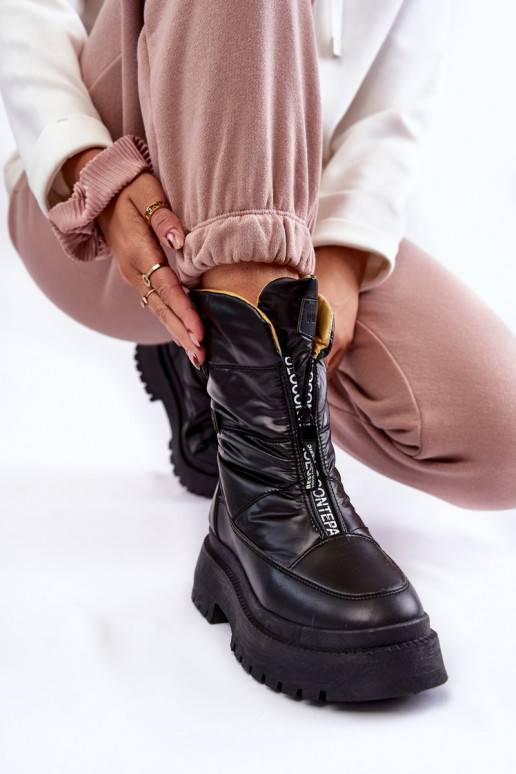 knoflíkové sněhule se zipem černé Moira knoflíkové sněhule se zipem černé Moira