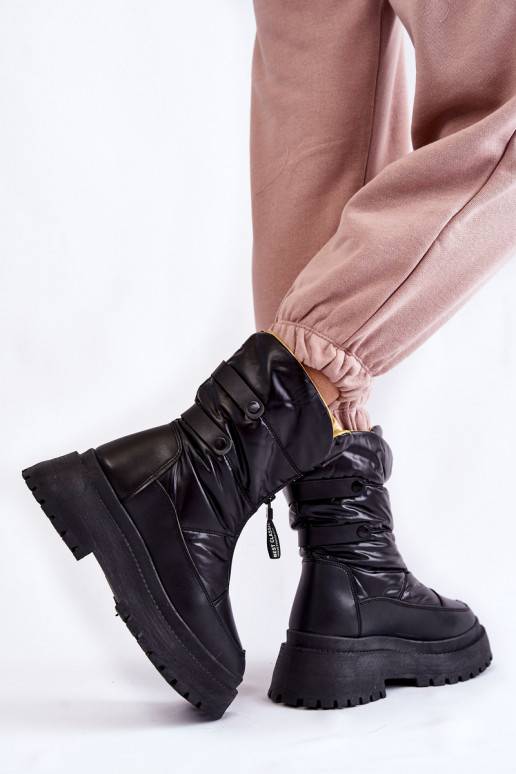 knoflíkové sněhule se zipem černé Moira knoflíkové sněhule se zipem černé Moira