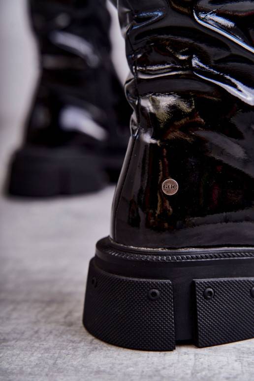 cLakové dlouhé kozačky se širokými... cLakové dlouhé kozačky se širokými...