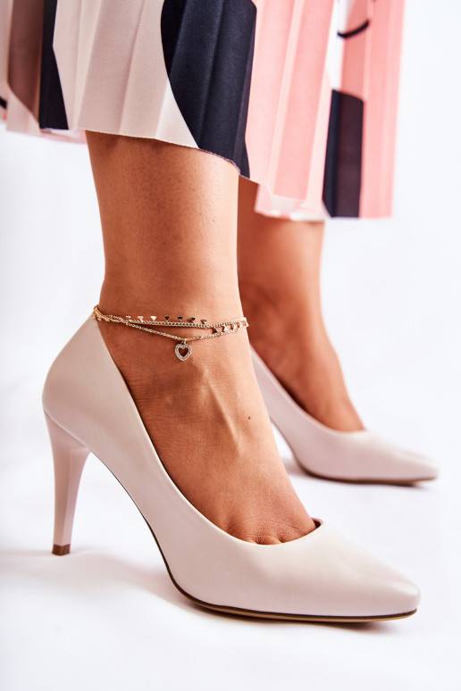 boty na podpatku v šedé barvě Magically boty na podpatku v šedé barvě Magically