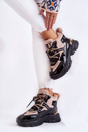 Černo-béžové zateplené... 2