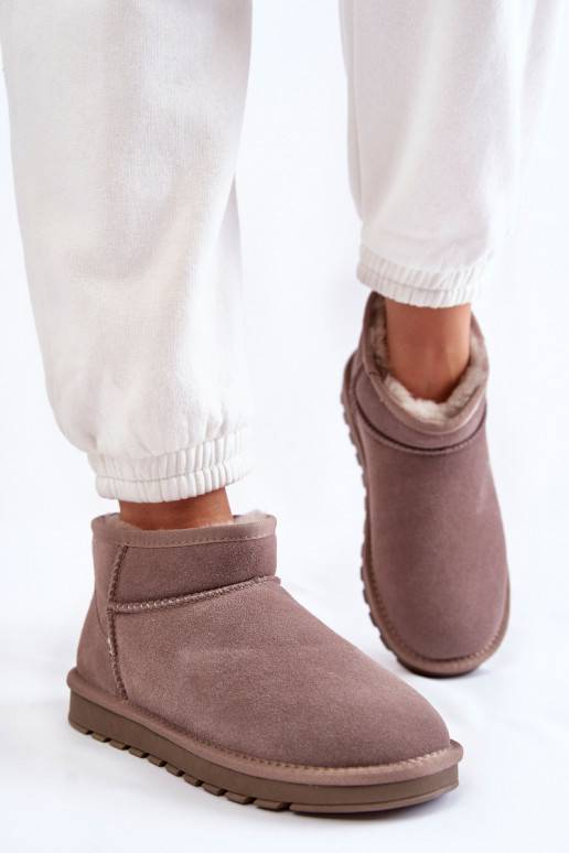 semišové sněhule v šedé barvě Shelie semišové sněhule v šedé barvě Shelie